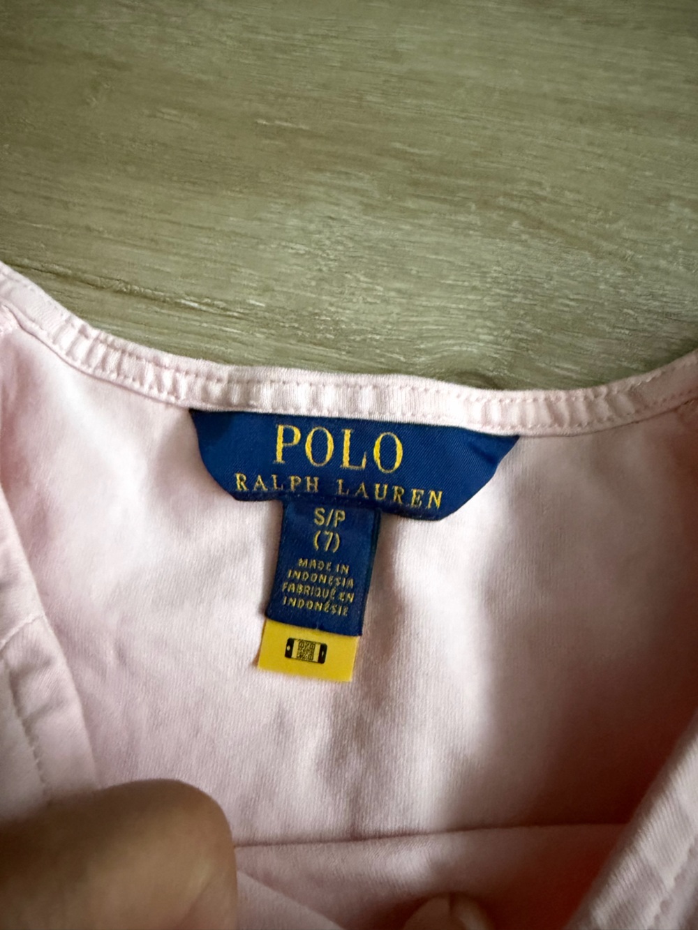 Polo Ralph Lauren Girls Pink Pleated Stretch Ponte Dress Cotton SZ 7 - Picture 5 of 8